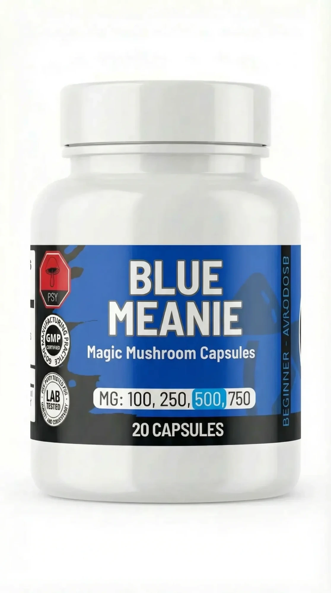 Blue Meanie magic mushroom tablets with 500mg